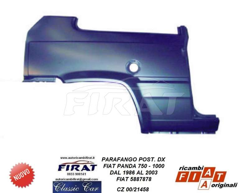 PARAFANGO FIAT PANDA 750 - 1000 86 - 03 POST.DX (5887878)